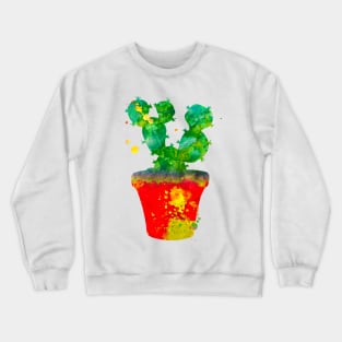 Cactus Watercolor Painting Crewneck Sweatshirt